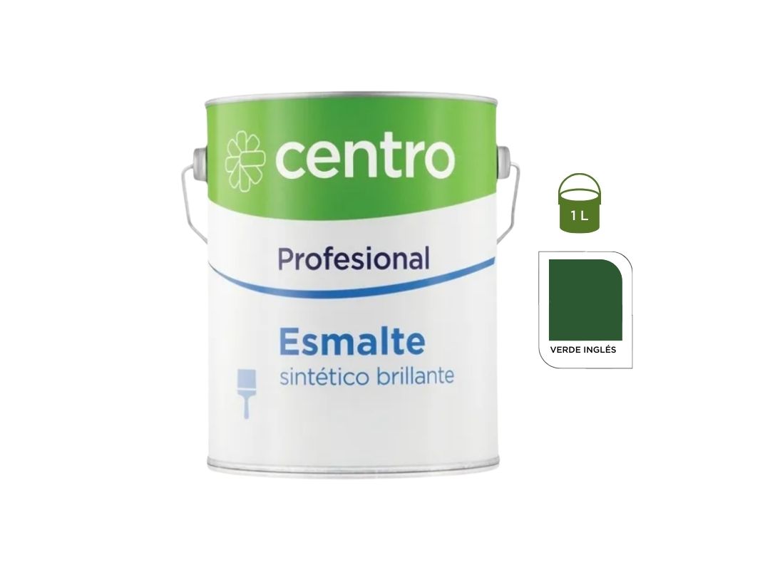 Esmalte Sintetico Brillante Verde Ingles 1L Centro Profesional