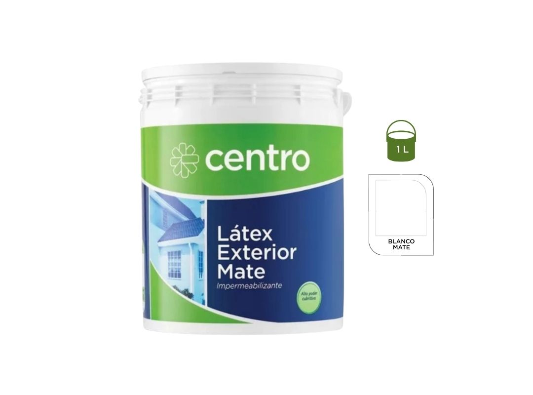 Latex Exterior Blanco Mate 1 L Centro Profesional